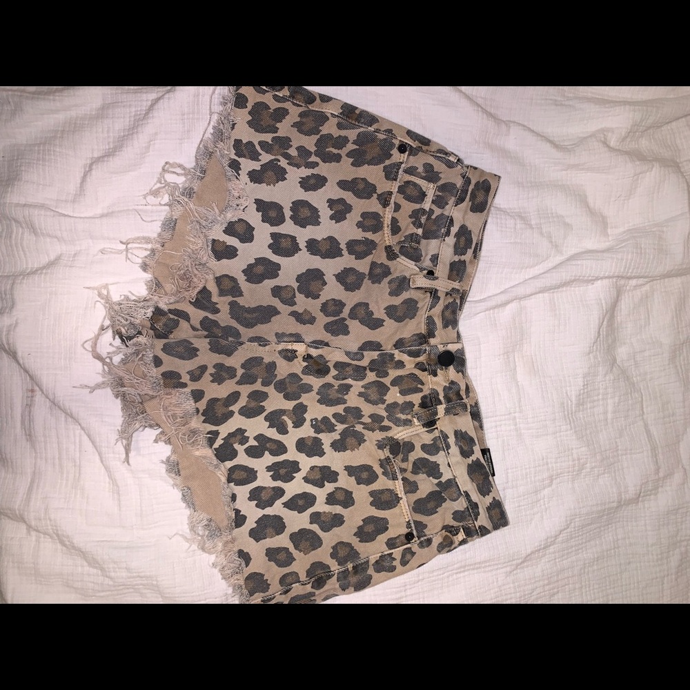 Blank NYC cheetah shorts